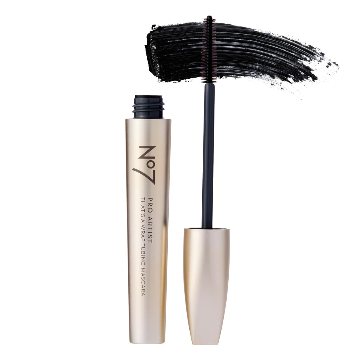 no7 front packaging of That's a Wrap mascara showing product benefits and brand