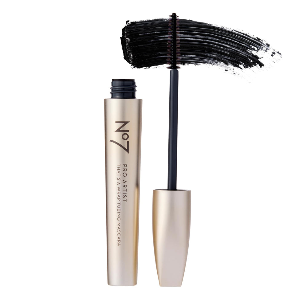 no7 front packaging of That's a Wrap mascara showing product benefits and brand
