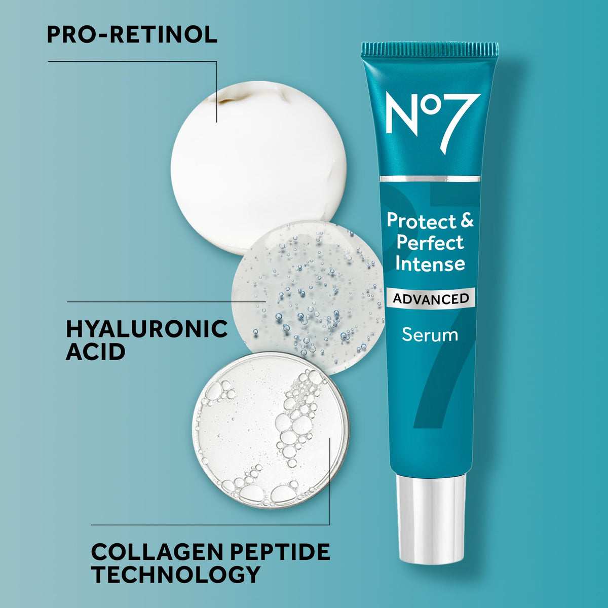 No7 bottle beside coin for scale showing compact 1 fl oz size convenience