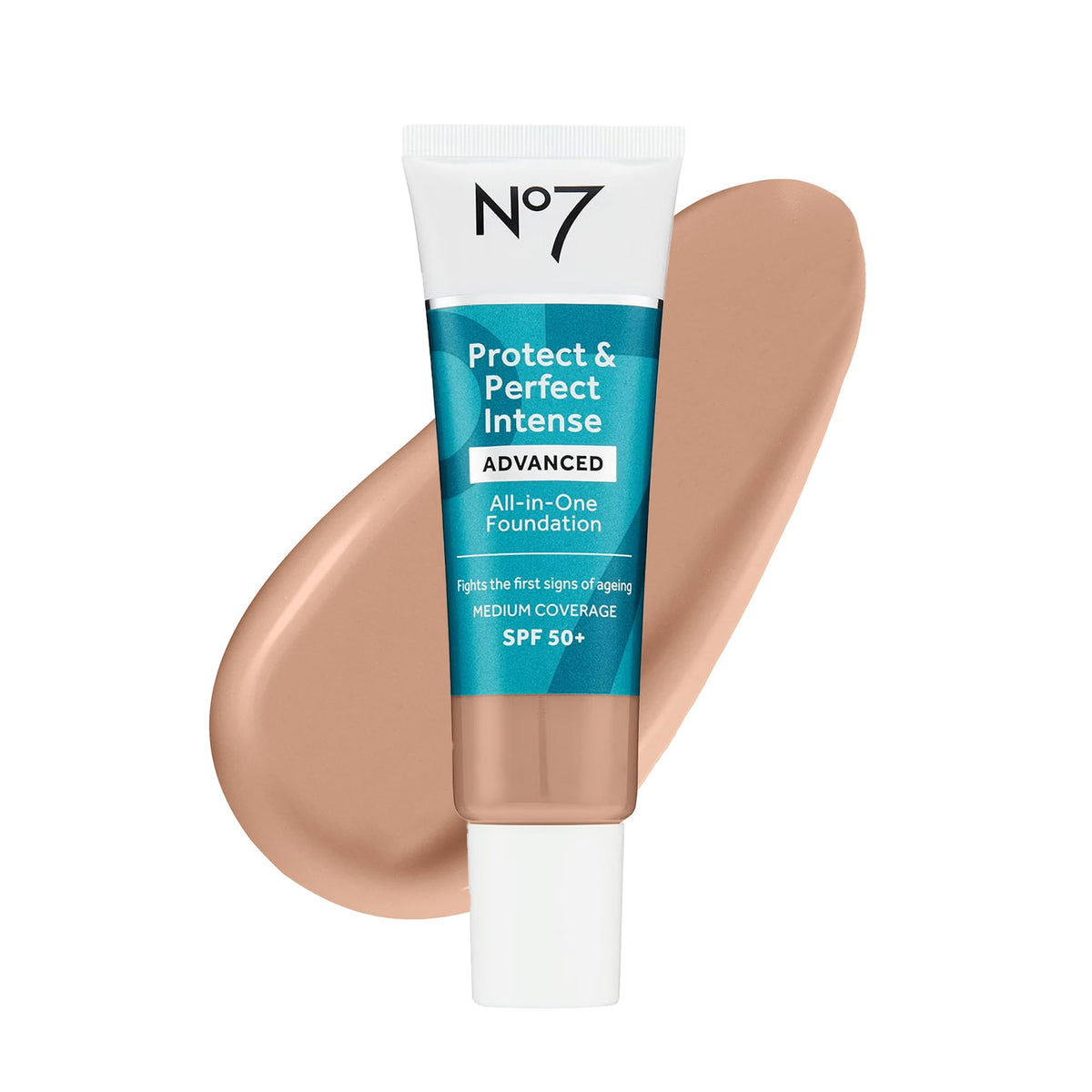 No7 front packaging showing label and SPF 50 protection visual benefit