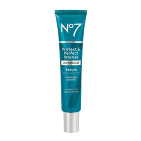 No7 front packaging showing bottle and branding with clear anti-aging message
