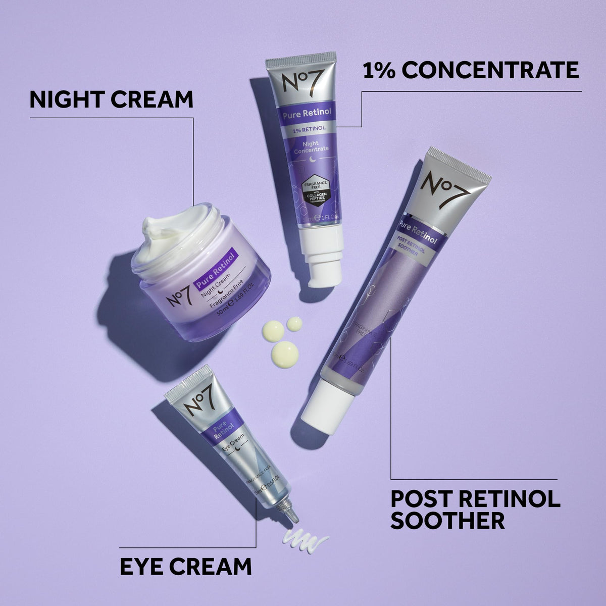 No7 product on nightstand in evening routine scene for lifestyle context