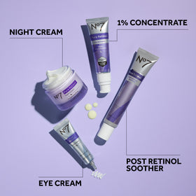 No7 product on nightstand in evening routine scene for lifestyle context