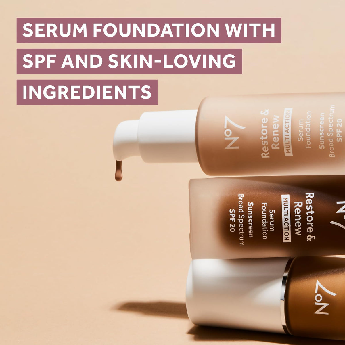 No7 packaging label detail highlighting ingredients like vitamin C and SPF 20