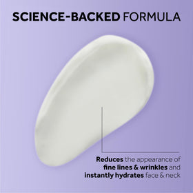 No7 jar with ingredient visuals emphasizing peptide and hyaluronic benefits