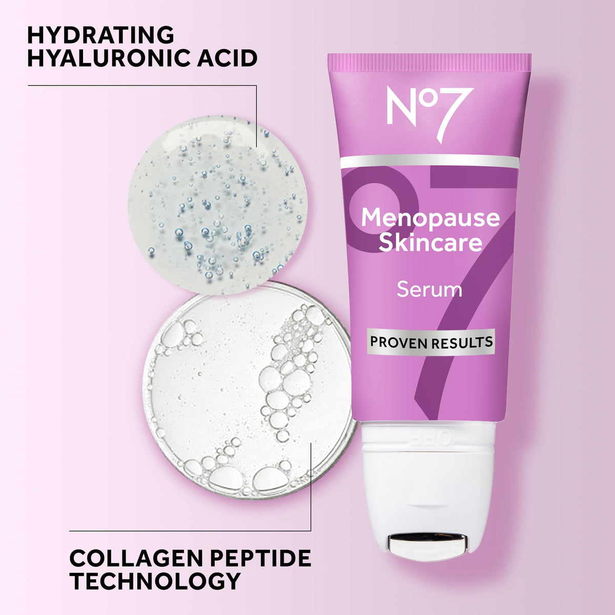 No7 application on neck and décolletage illustrating targeted cooling relief