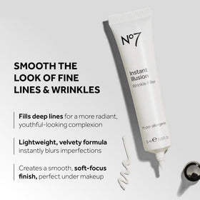 No7 dispenser pump delivering serum drop, highlights easy precision application