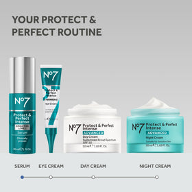 No7 serum on bathroom counter in routine setting showing everyday use benefit