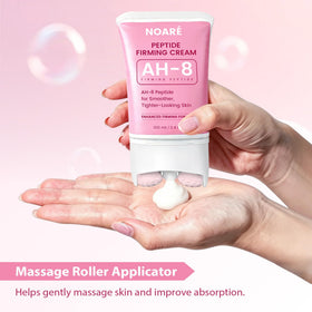 Noaré cream texture on spoon showing hydrating, lightweight finish