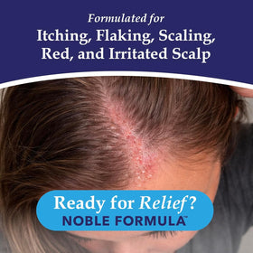 Noble Formula pump and label detail highlighting active ingredient and clean formulation benefits
