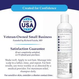 Noble Formula size comparison bottle hand to illustrate 8 oz scale and travel-friendly convenience