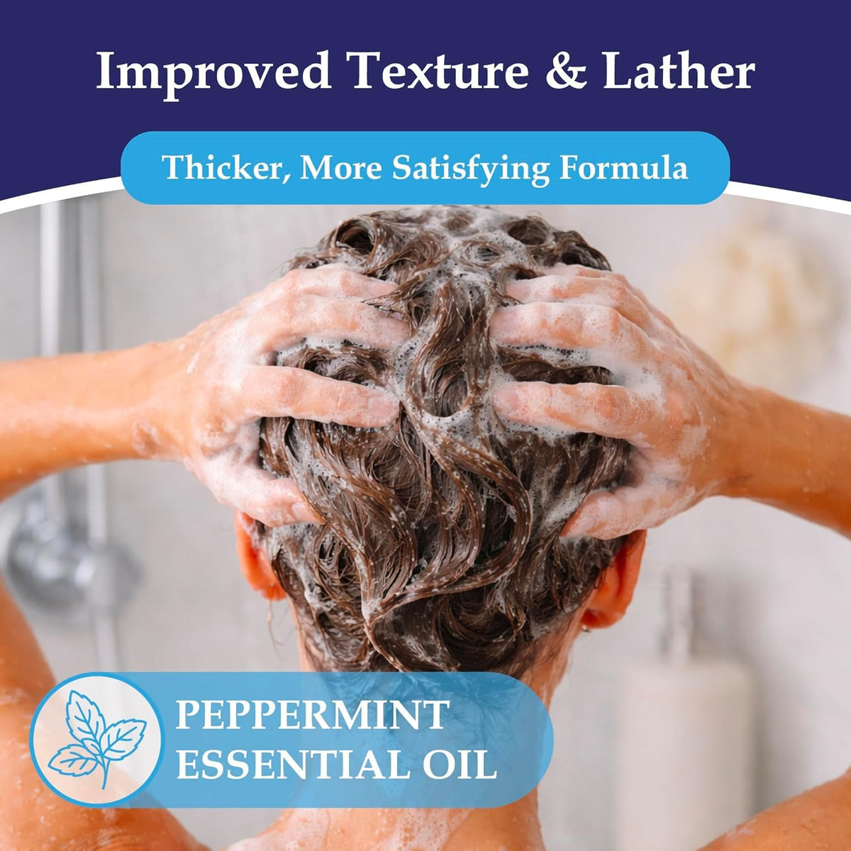 Noble Formula texture lather closeup showing rich foam for better application and easy rinsing