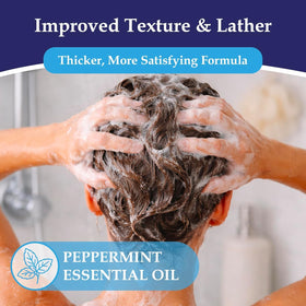 Noble Formula texture lather closeup showing rich foam for better application and easy rinsing