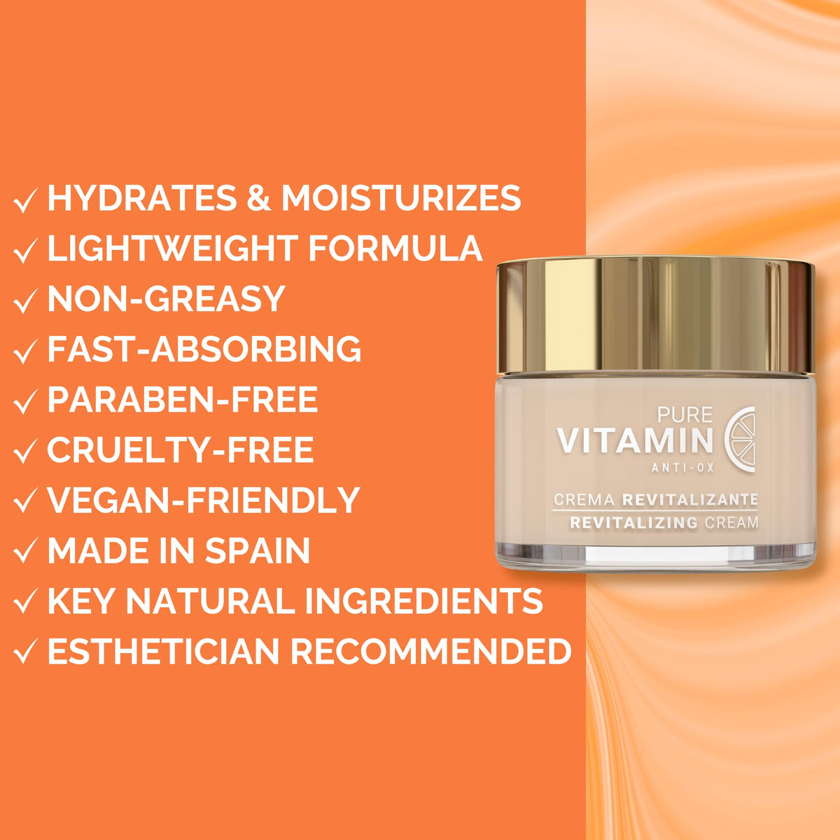 Noche Y Dia cream on hand being applied for fast-absorbing benefit