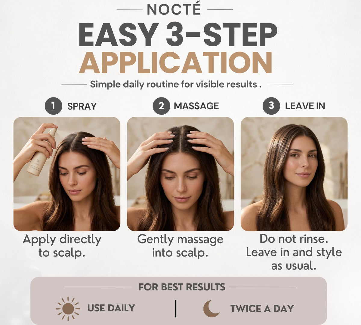 NOCTE botanical ingredients rosemary and biotin for scalp nourishment