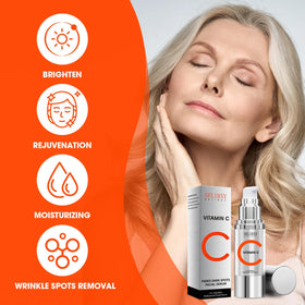 Nodfens applied to mature woman's face demonstrating hydration