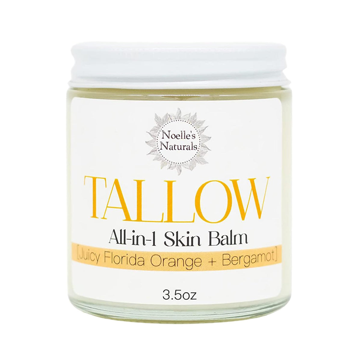 Noelle's Naturals front jar view showing label and compact size, clear ingredient trust