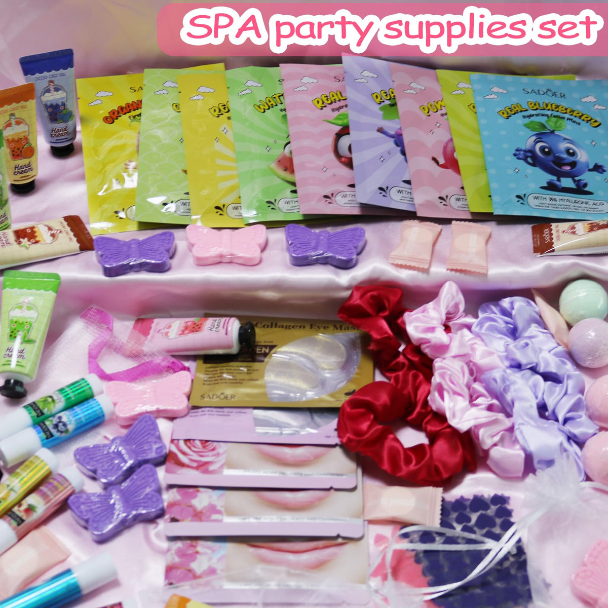 NOERLX organza gift bags holding each mini-kit ready for presentable favors