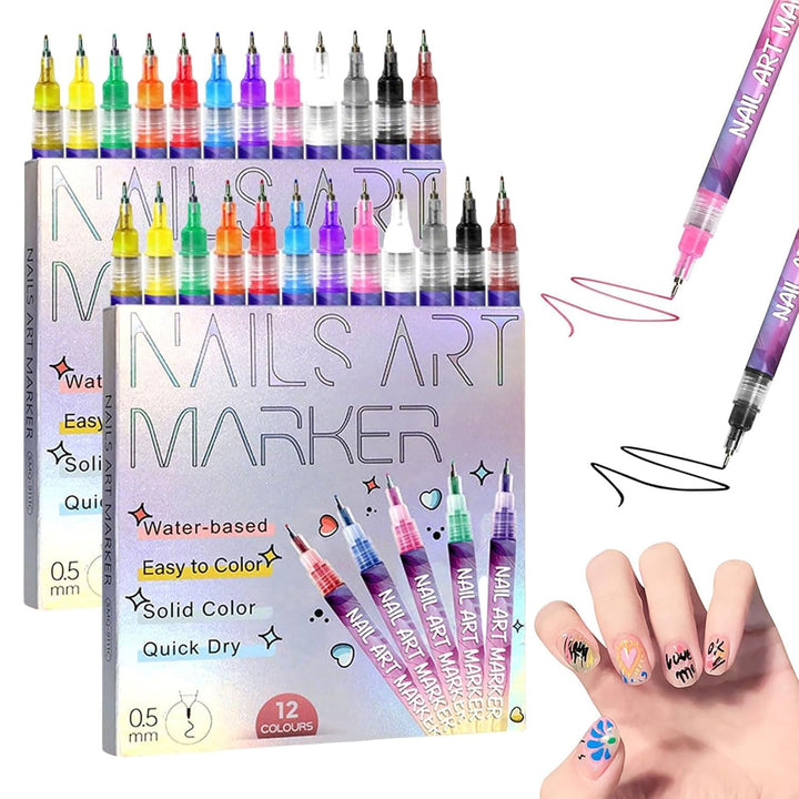 NOGCAW front packaging showing 12 color pens and compact kit, easy selection