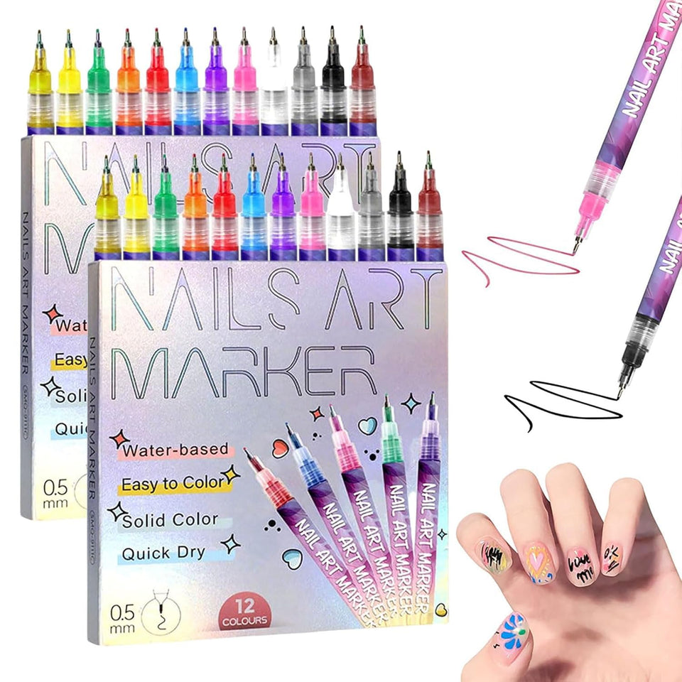 NOGCAW front packaging showing 12 color pens and compact kit, easy selection