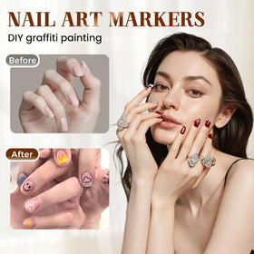 NOGCAW pen drawing a floral detail on fingernail for creative control