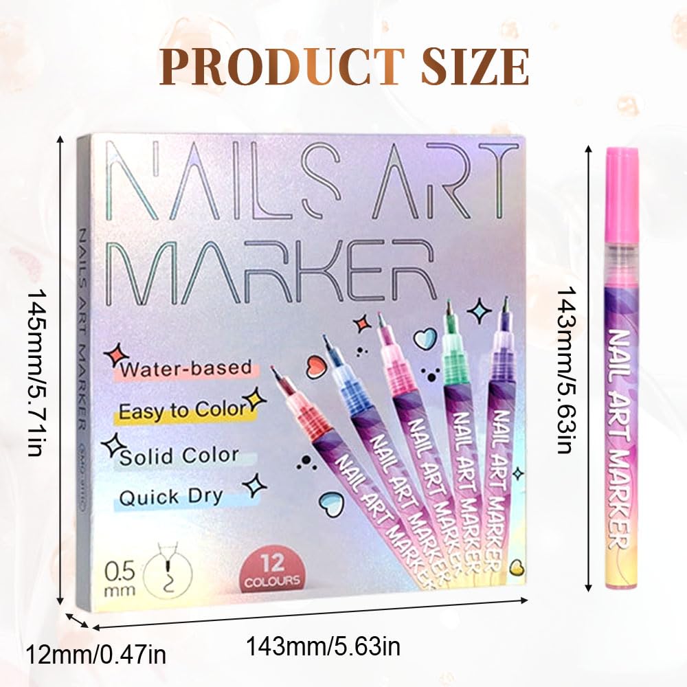 NOGCAW manicure workspace with pens, top coat and nail art accessories