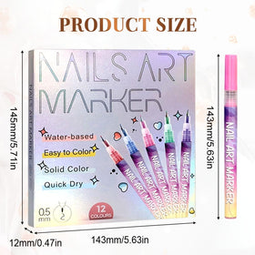 NOGCAW manicure workspace with pens, top coat and nail art accessories