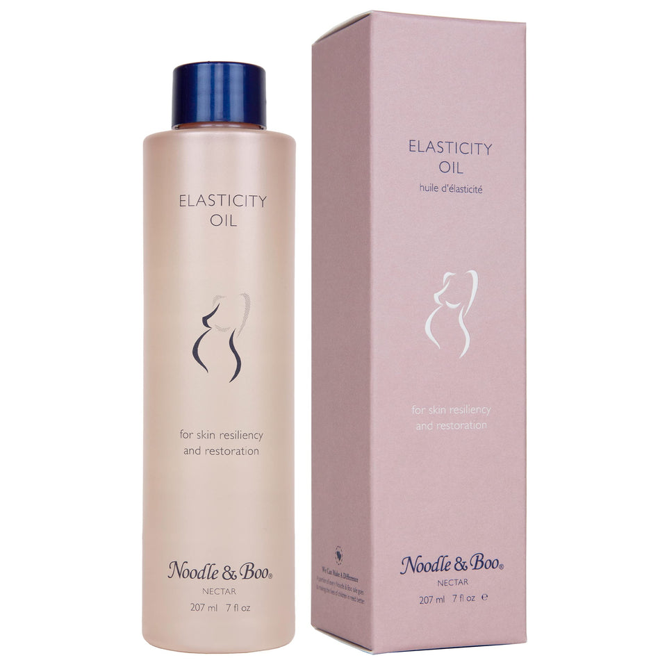 Noodle & Boo front bottle view showing label and calming packaging benefit