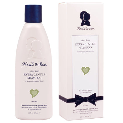 Noodle & Boo front packaging showing 8 fl oz bottle, gentle formula convenience