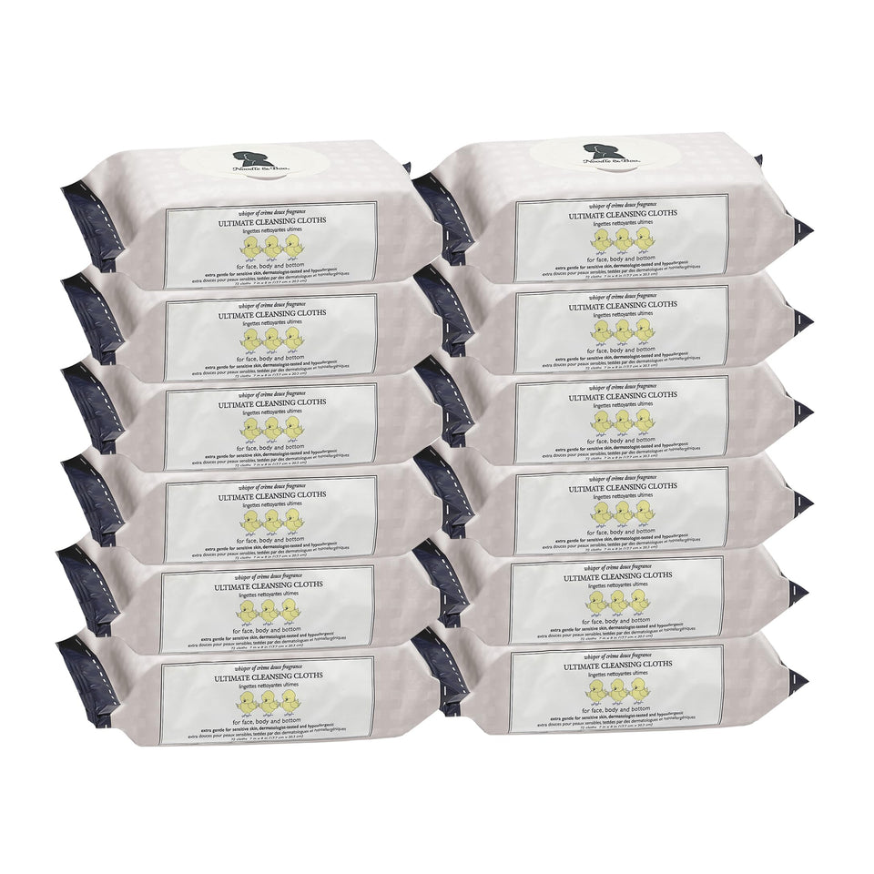 Noodle & Boo front packaging showing 12-pack and gentle formula benefits
