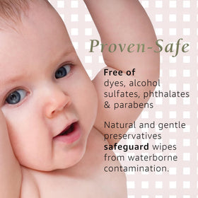 Noodle & Boo wipe used during diaper change for effective gentle cleansing