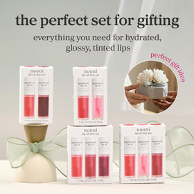 NOONI appleberry texture close-up displaying smooth, shiny finish and moisturizing effect