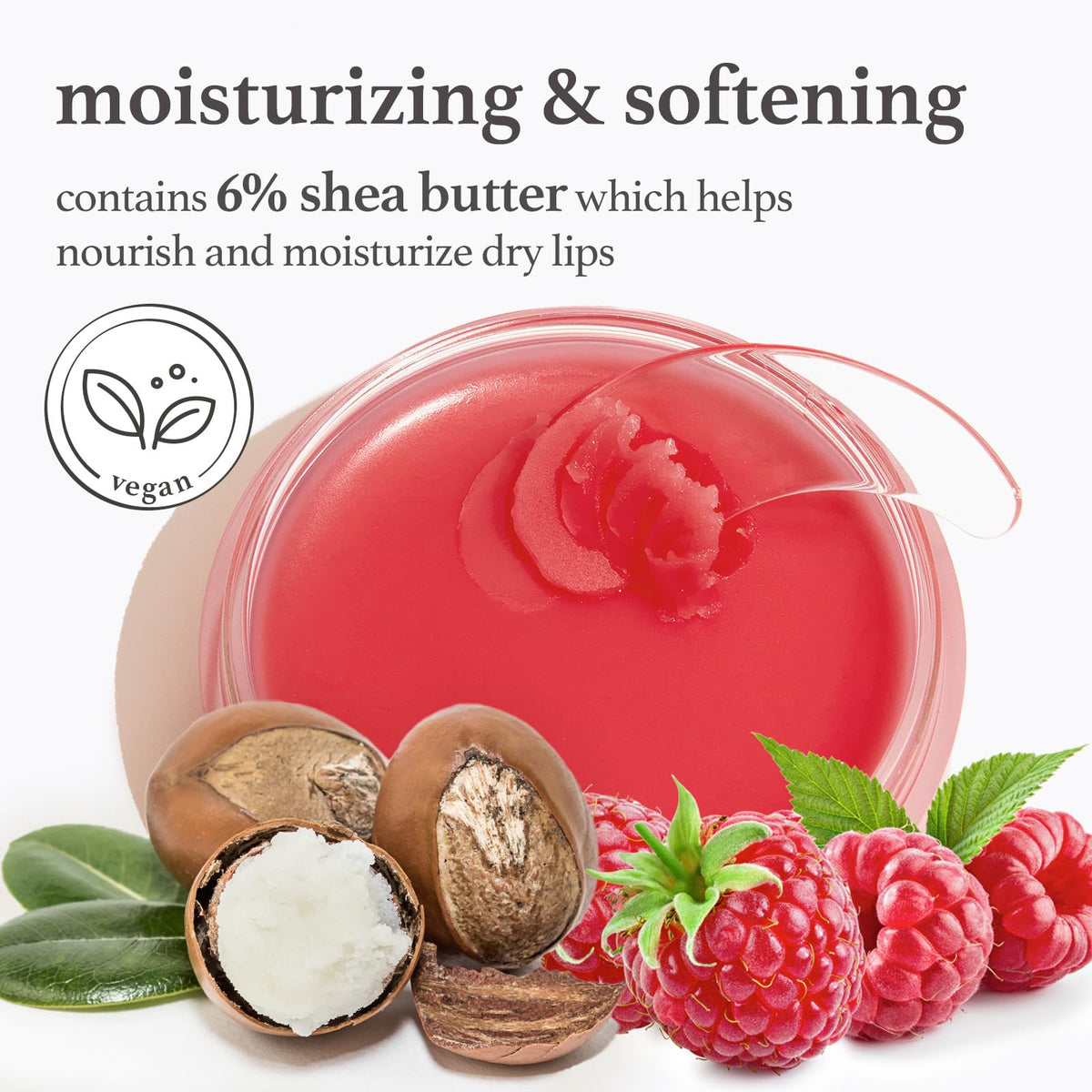 NOONI ingredients flatlay with apples and shea butter showing natural sources
