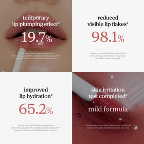 NOONI lips before and after showing visible smoother, fuller look