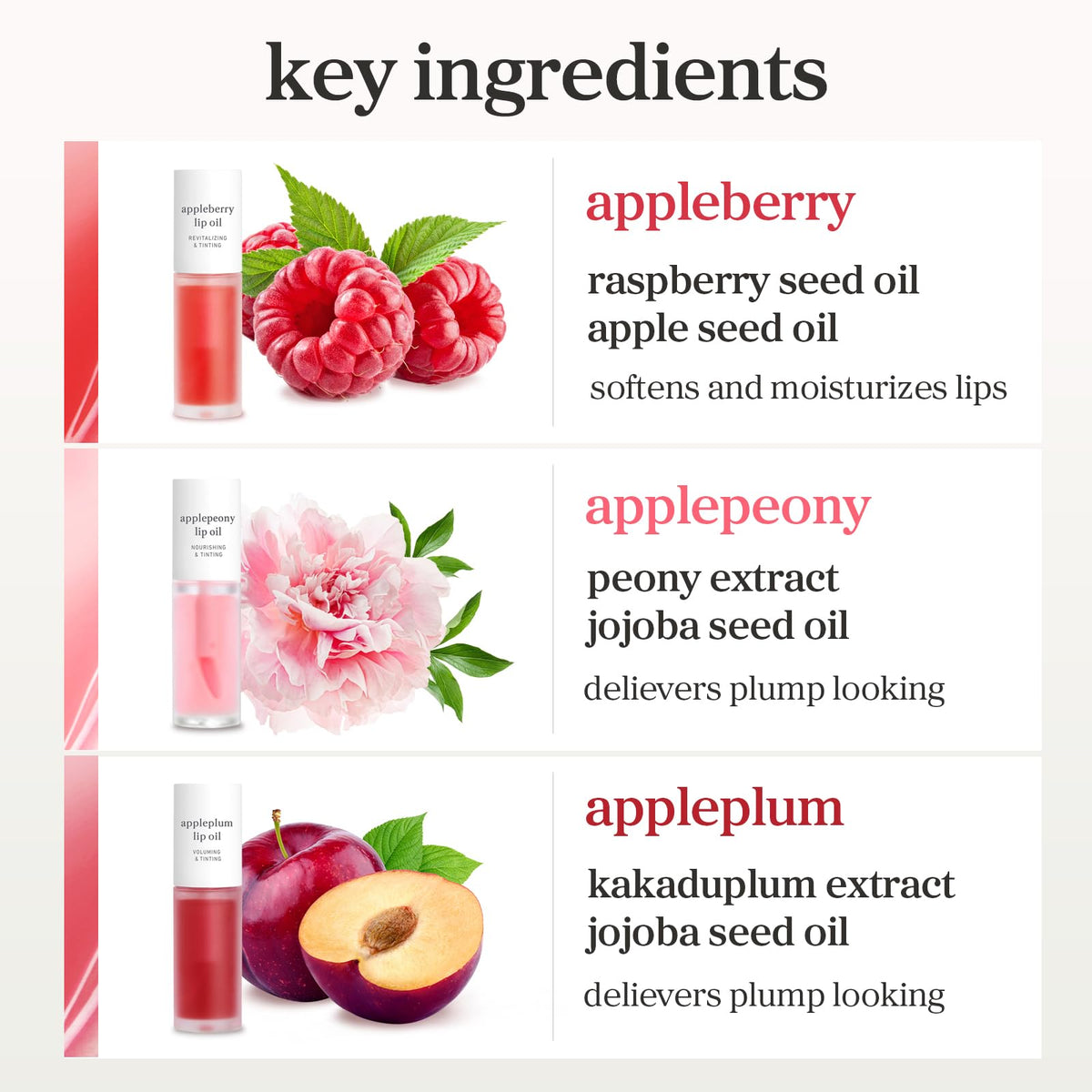 NOONI appleplum on model lifestyle image showing glossy, fuller-looking lips for everyday wear