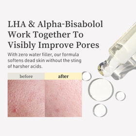 NOONI label detail showing ingredients LHA and bisabolol for informed shoppers