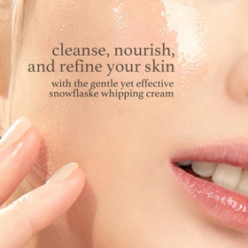 NOONI cleanser in hand being lathered, demonstrates easy foaming and gentle feel