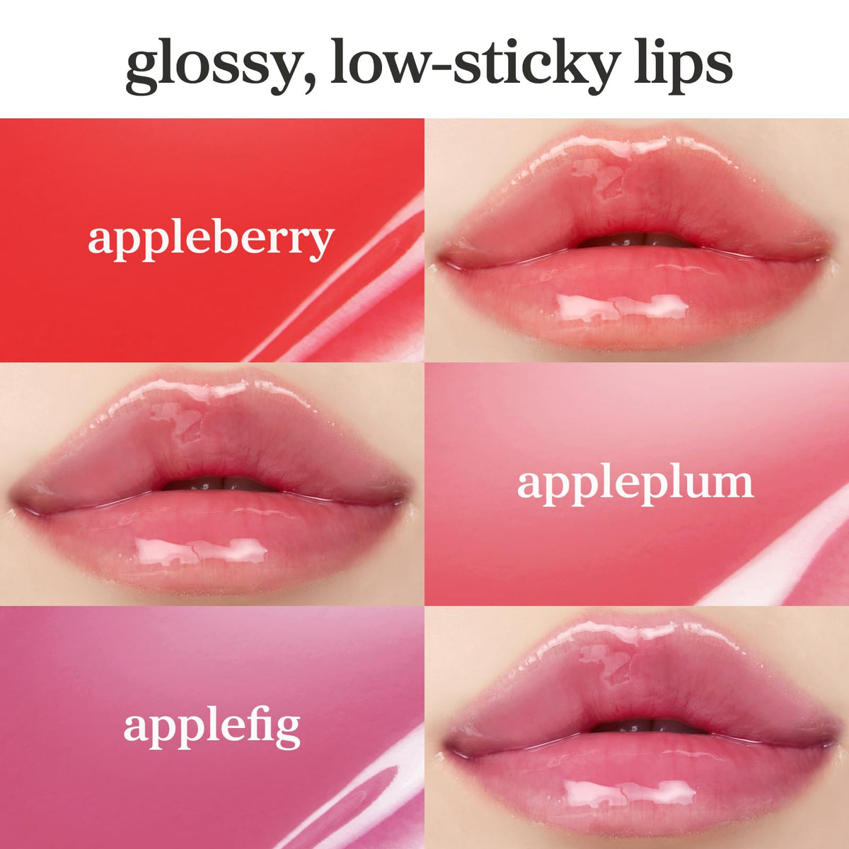 NOONI gloss trio staged in a makeup pouch for on-the-go moisturizing shine