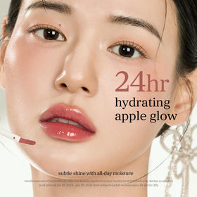 NOONI on model lips showing subtle applevanilla tint and plump look