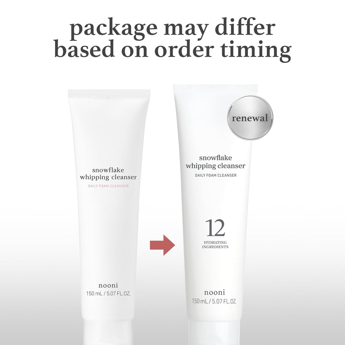 NOONI label and cap detail, highlights ingredient list and user-friendly dispenser