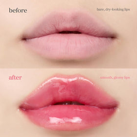 NOONI arm swatches of Applecherry and Appleplum showing sheer, buildable tint payoff