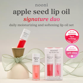 NOONI applicator wand and smooth gloss texture highlighting even, non-sticky glide