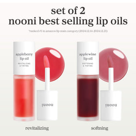 NOONI wand applicator close-up showing plush tip for smooth, precise gloss application