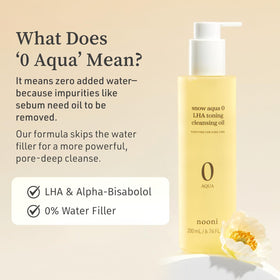 NOONI paired with a creamy face cleanser suggesting a complete double-cleanse routine