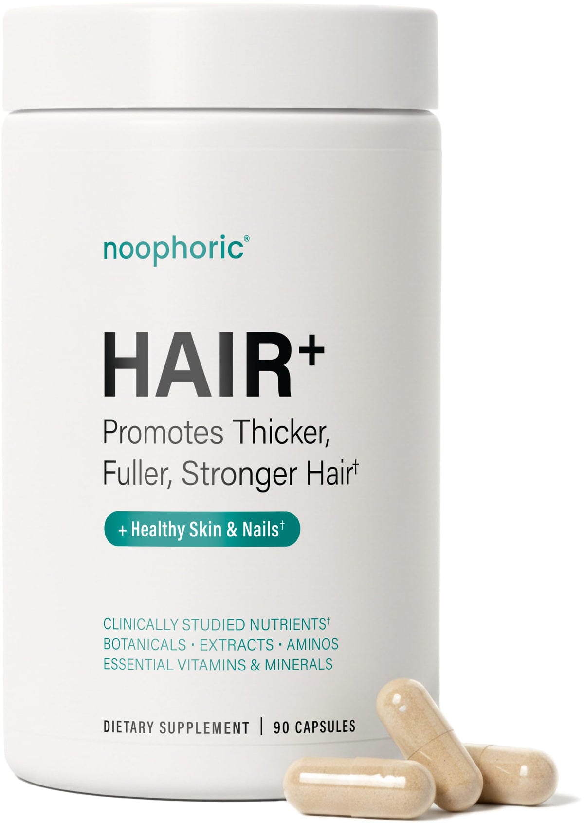 Noophoric front packaging showing bottle and label benefits