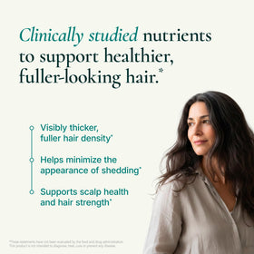 Noophoric label close-up listing biotin, zinc and saw palmetto amounts