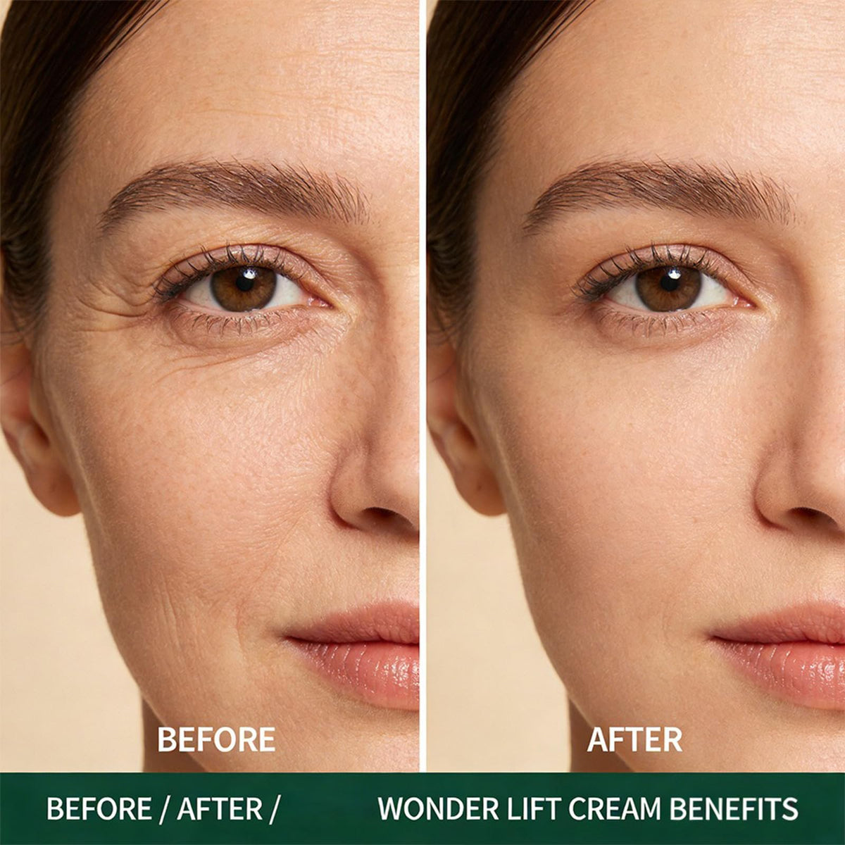 NOOR CREAM applied on hand demonstrating how it firms and hydrates