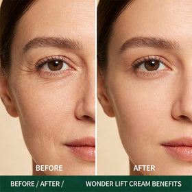 NOOR CREAM applied on hand demonstrating how it firms and hydrates