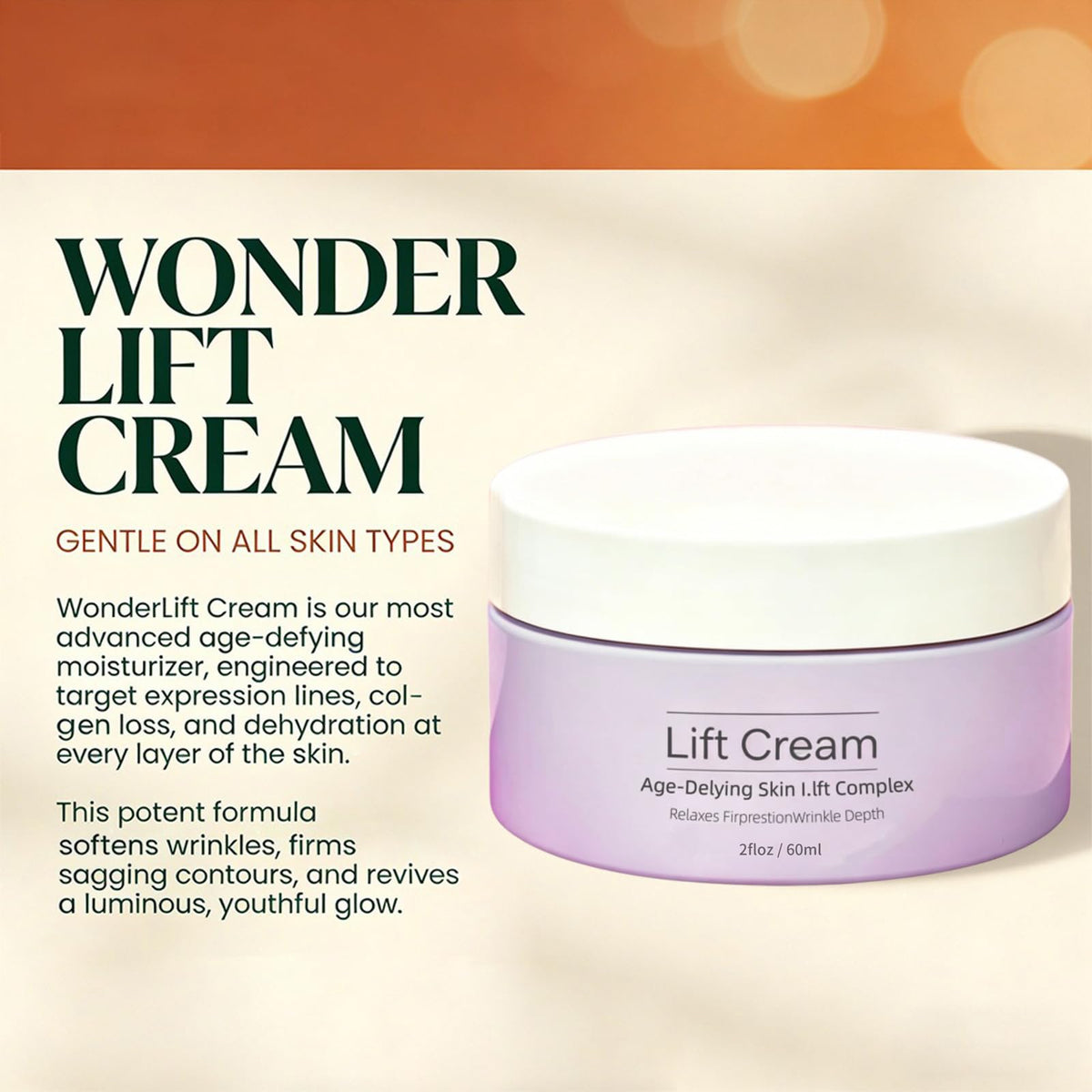 NOOR CREAM close-up texture highlighting smooth cream and fast absorption