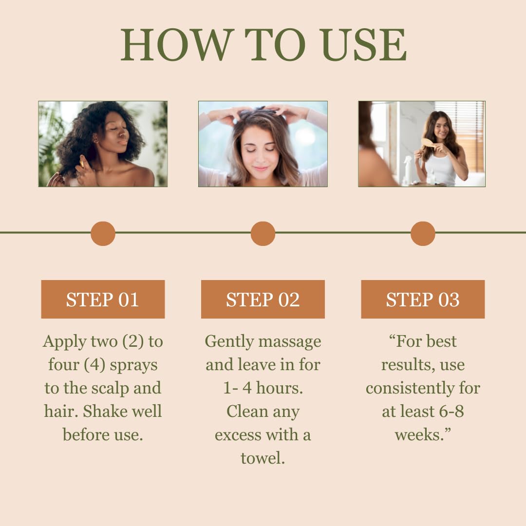 NOOR HAIR lifestyle image of woman using spray showing daily routine benefit